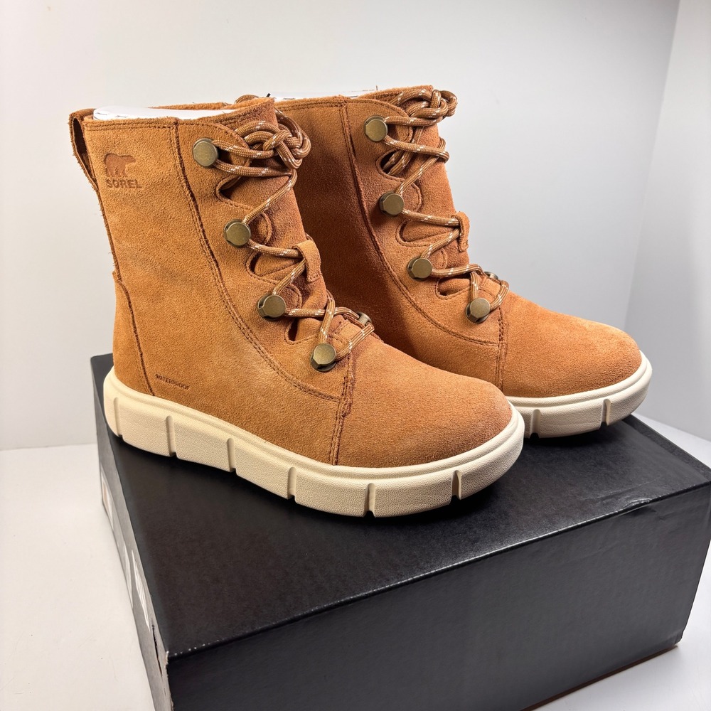 Sorel Explorer III Waterproof Suede Boots Insulated Brown NL5124-253 Size 6